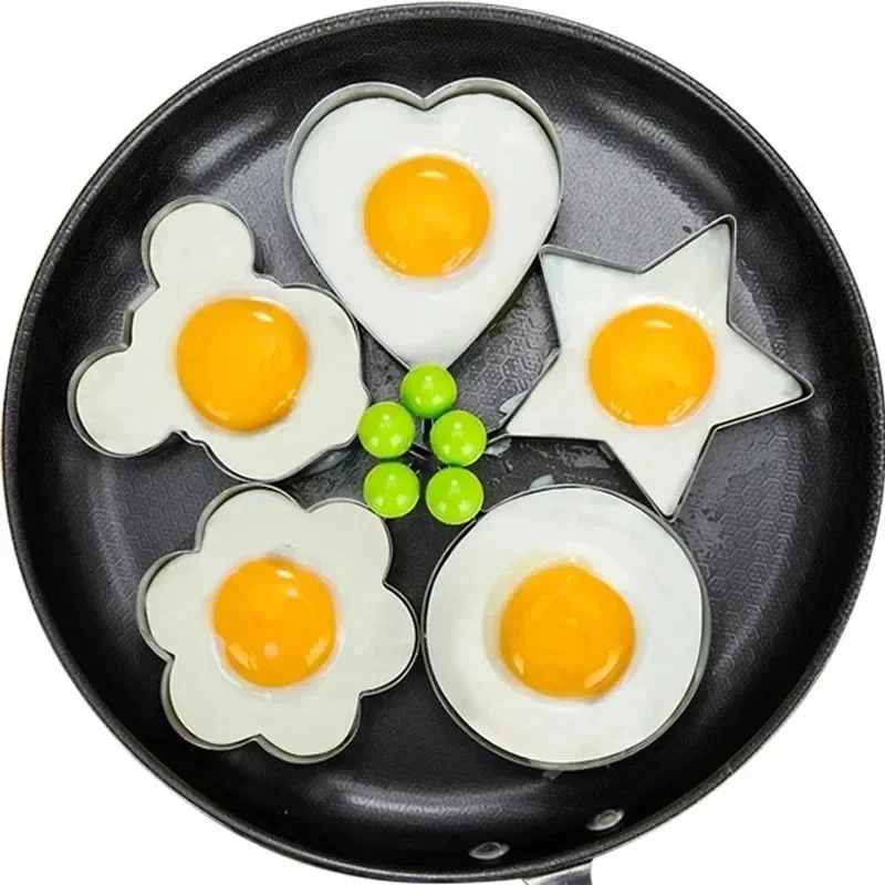 Kitchen Gadgets To Have - 1/2pcs Stainless Steel Heart-Shaped Fried Egg