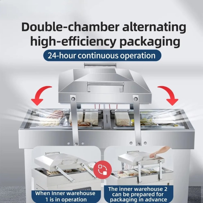 Food Vacuum Sealer - Double Chamber Vacuum Machine Large Commercial